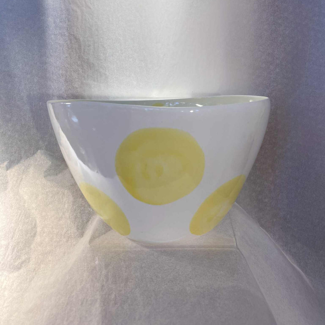 Yellow Polka Dot Bowl